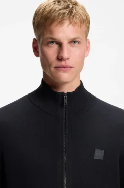 Knitted jacket in cotton and cashmere