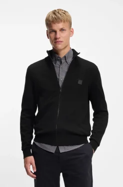 Knitted jacket in cotton and cashmere