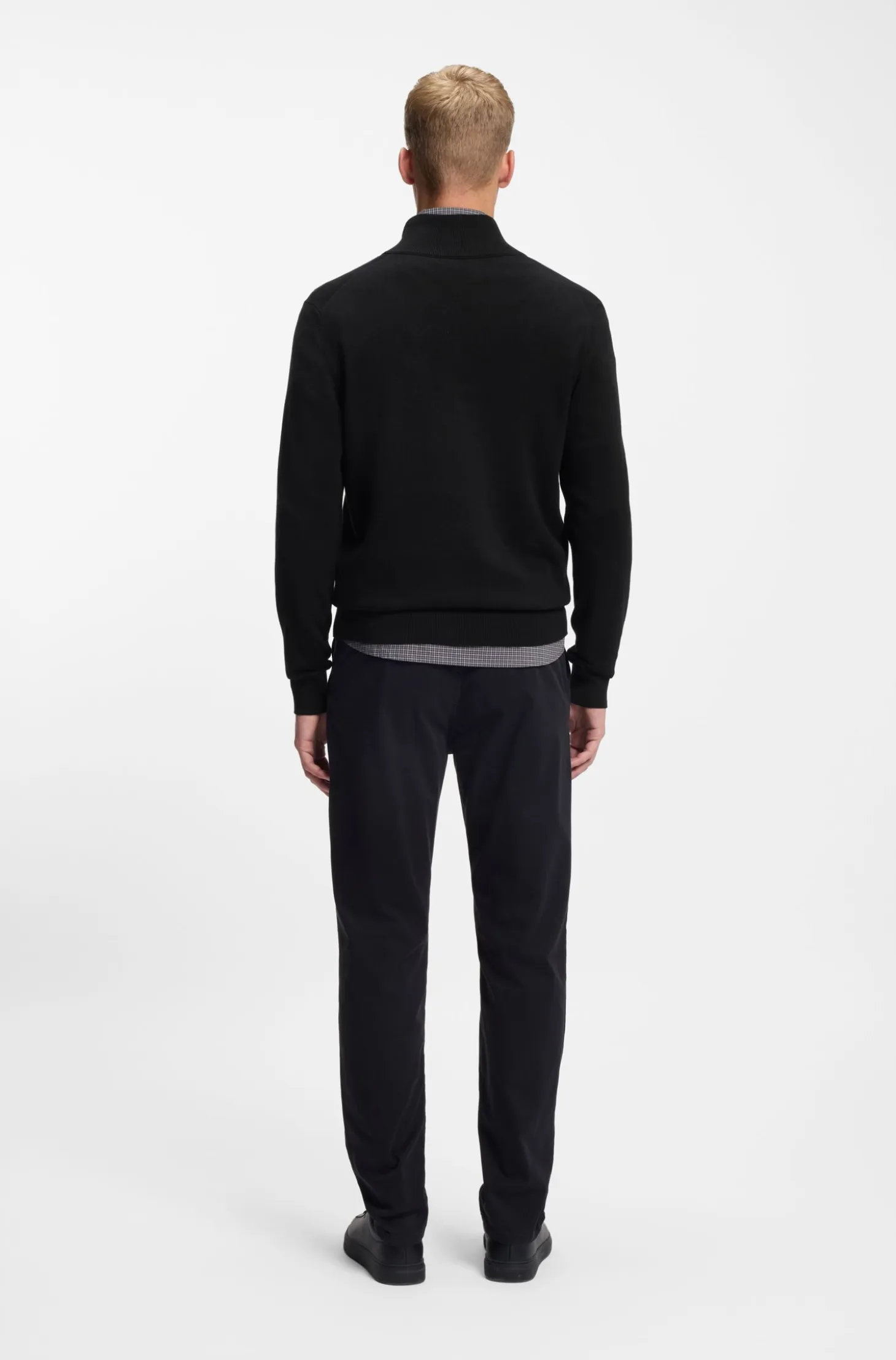 Knitted jacket in cotton and cashmere