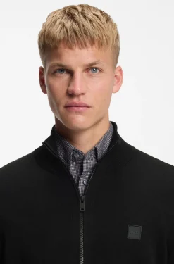 Knitted jacket in cotton and cashmere