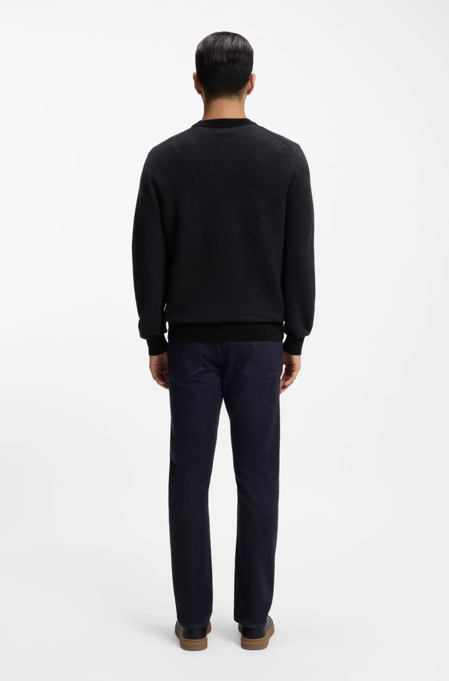 Knitted sweater in a cotton blend