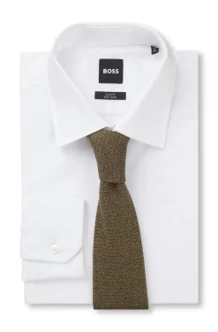 Knitted tie in silk