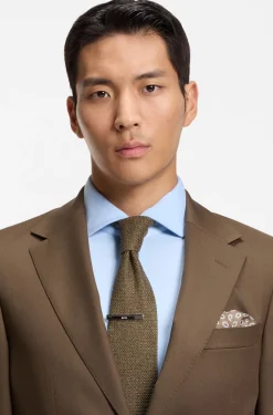 Knitted tie in silk