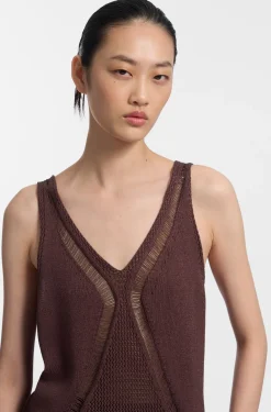 Knitted top with mixed structures