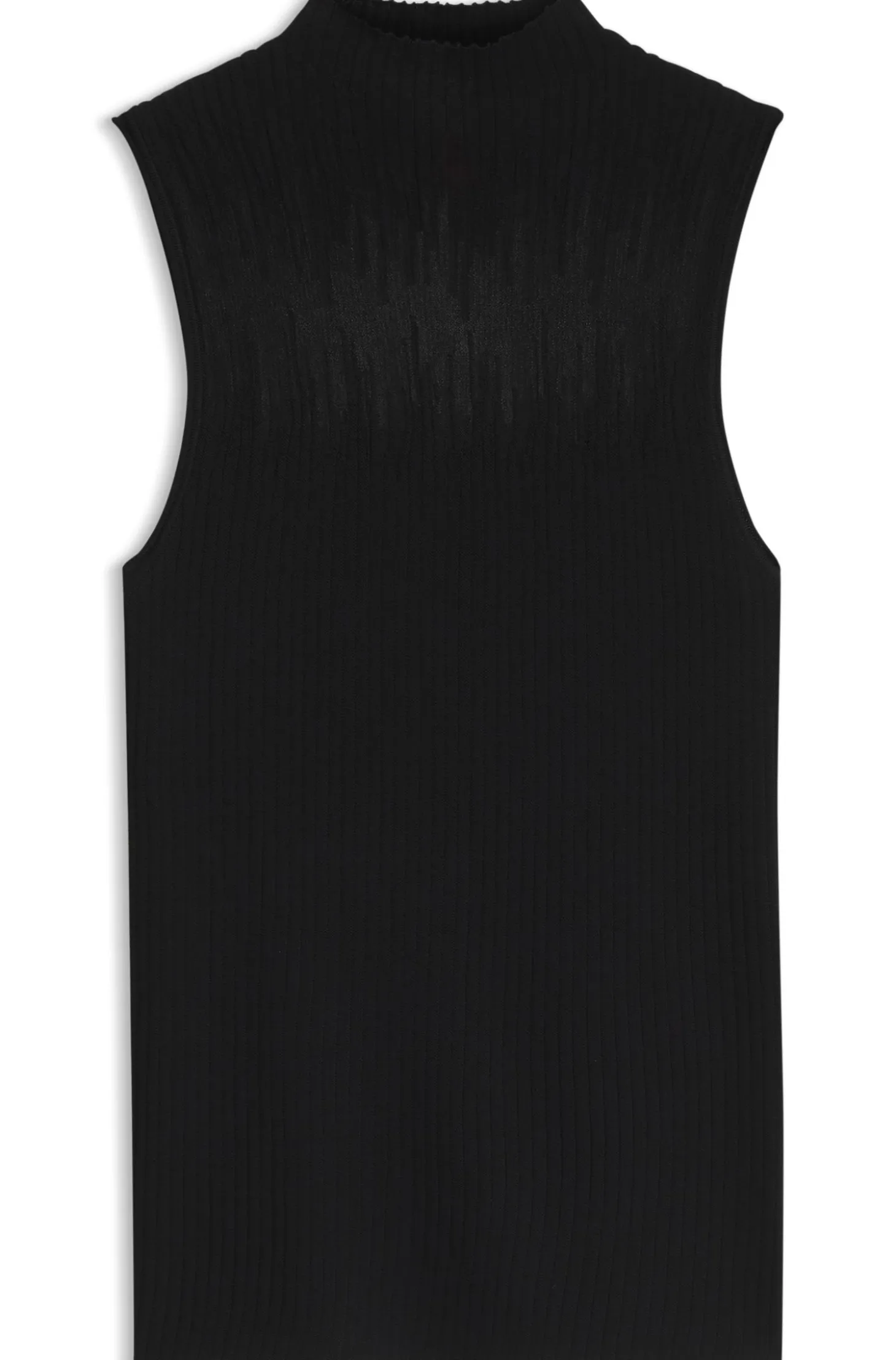 Knitted top with sheer section