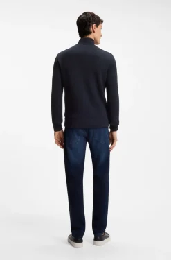 Knitted-wool jacket with quilted front