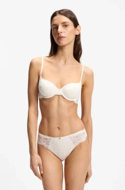 Lace underwire bra with double straps