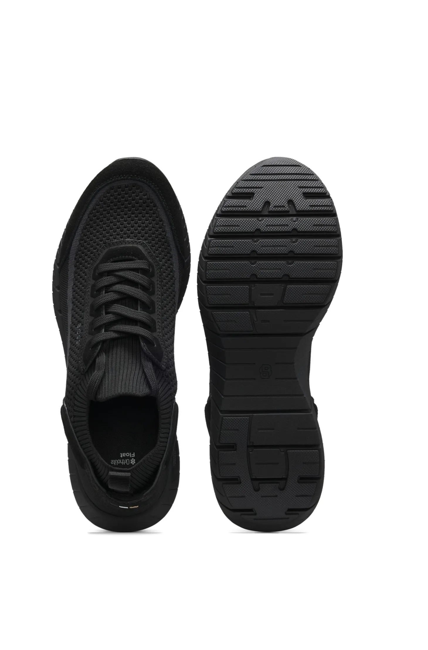 Lace-up suede trainers with a knit sock