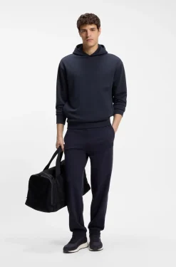 Lace-up trainers in lightweight fabric with suede trims