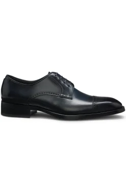 Leather Derby shoes with brogue details
