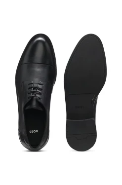 Leather Derby shoes with cap toe
