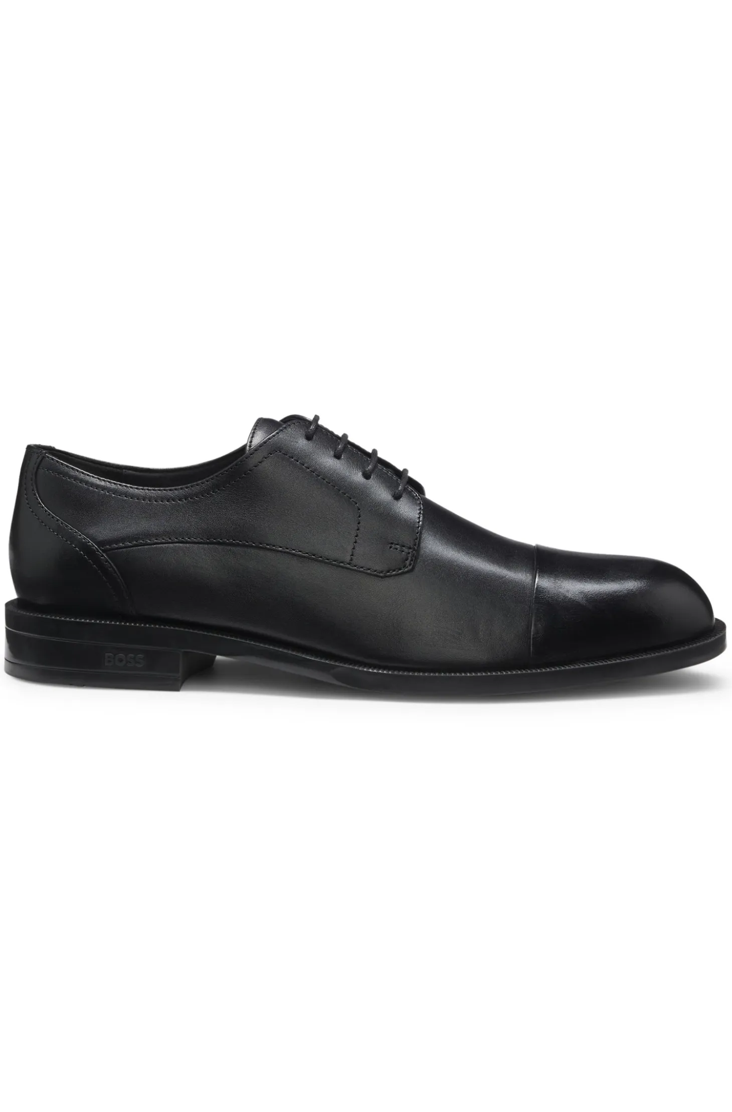 Leather Derby shoes with cap toe