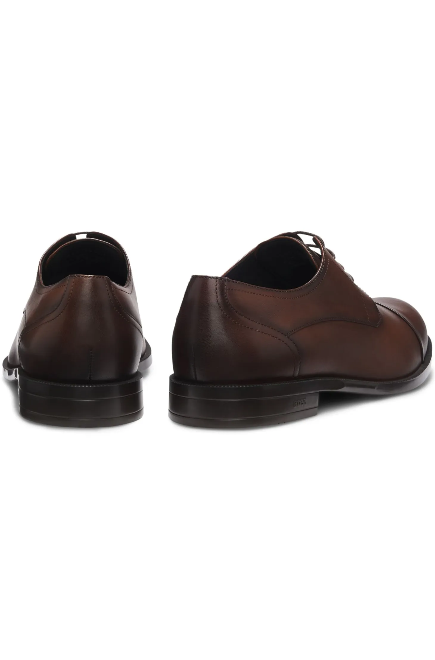 Leather Derby shoes with cap toe
