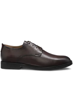 Leather Derby shoes with embossed logo