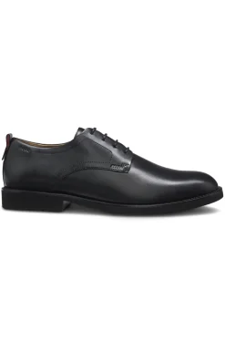 Leather Derby shoes with embossed logo