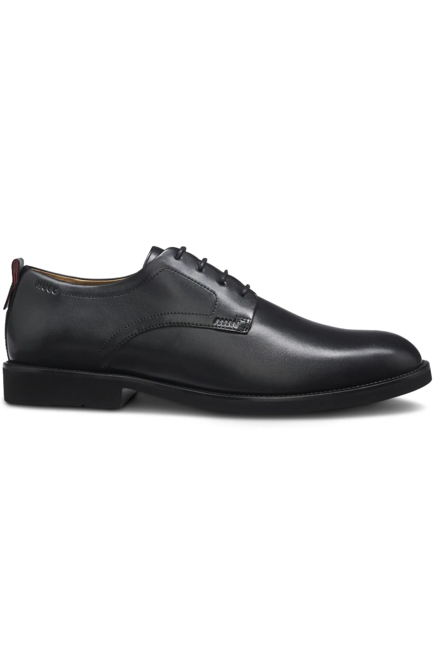 Leather Derby shoes with embossed logo