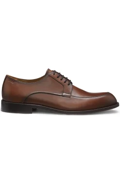 Leather Derby shoes with embossed logo