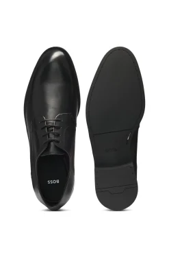 Leather Derby shoes with stitching details