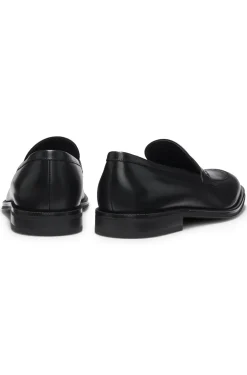 Leather loafers with Double B monogram trim