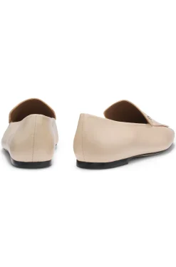 Leather loafers with Double B monogram trim