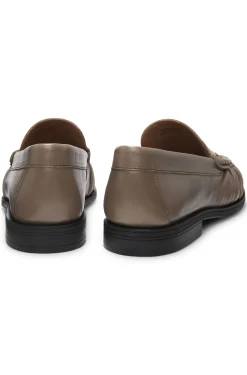 Leather moccasins with Double B monogram