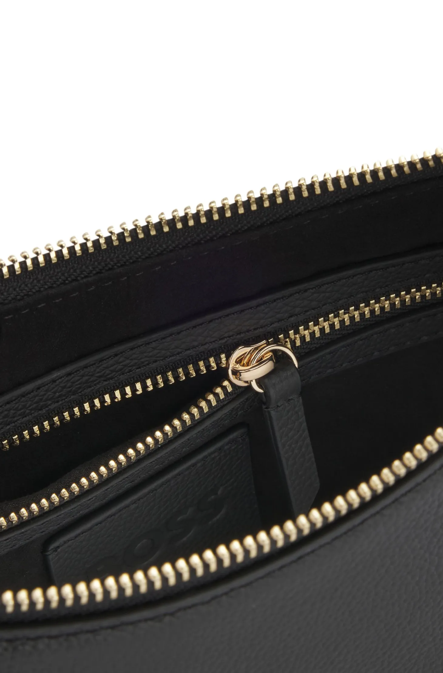 Leather shoulder bag with Double B monogram