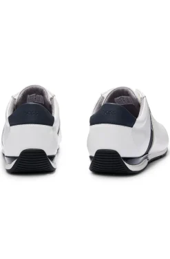 Leather trainers with odour-control lining