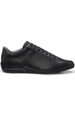 Leather trainers with odour-control lining