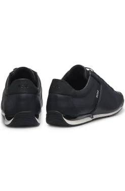 Leather trainers with odour-control lining