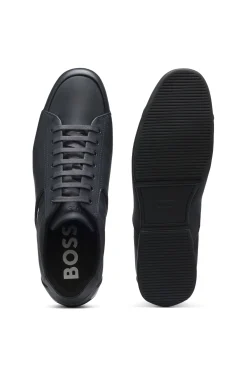 Leather trainers with odour-control lining