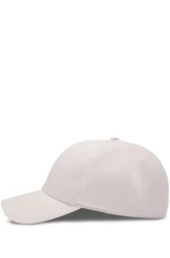 Linen cap with embroidered logo