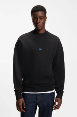 Logo-badge sweatshirt in pure cotton