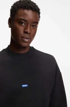 Logo-badge sweatshirt in pure cotton