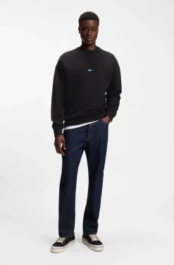 Logo-badge sweatshirt in pure cotton