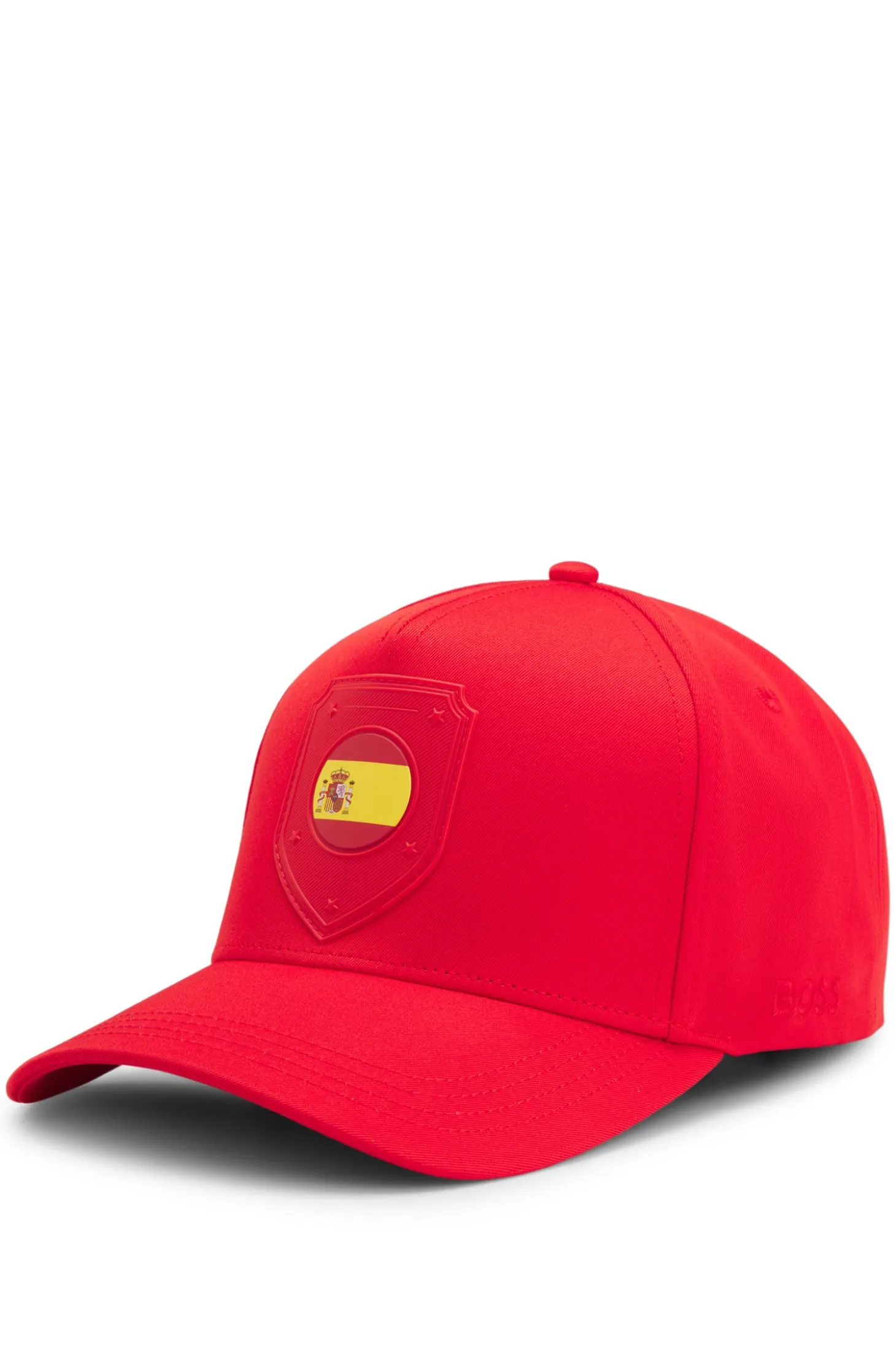 Logo cap in lustrous twill with country-flag badge