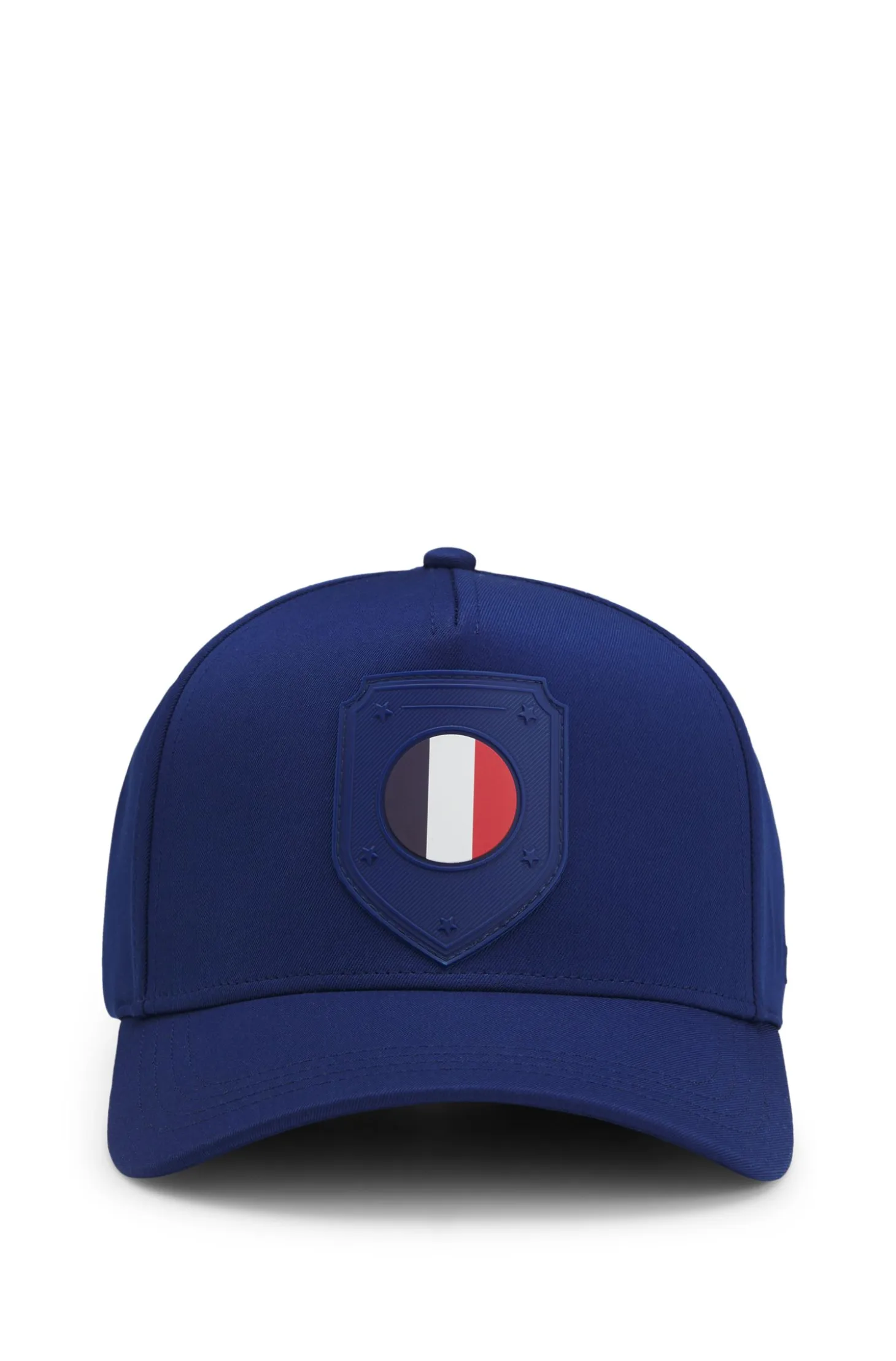Logo cap in lustrous twill with country-flag badge