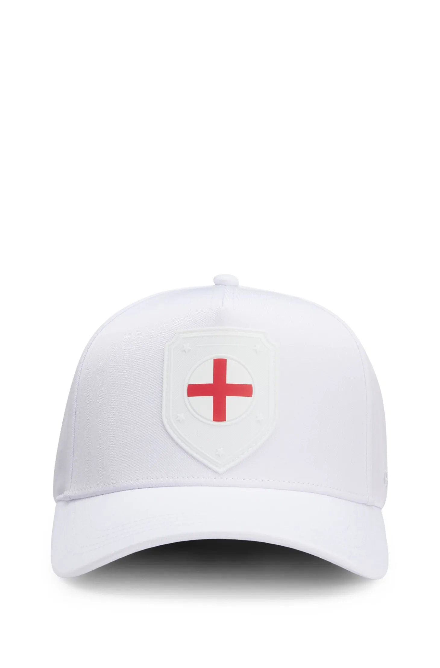 Logo cap in lustrous twill with country-flag badge