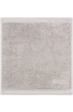 Logo-embroidered face cloth in Aegean cotton