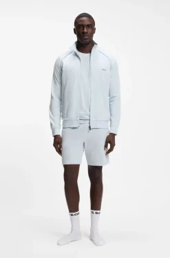 Logo-embroidered shorts in stretch cotton