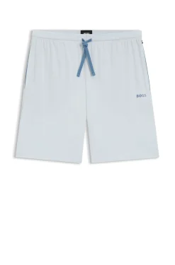 Logo-embroidered shorts in stretch cotton
