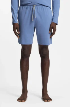 Logo-embroidered shorts in stretch cotton