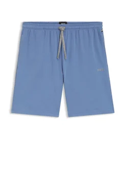 Logo-embroidered shorts in stretch cotton