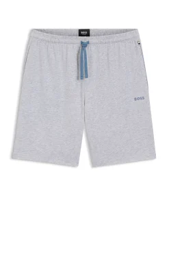 Logo-embroidered shorts in stretch cotton