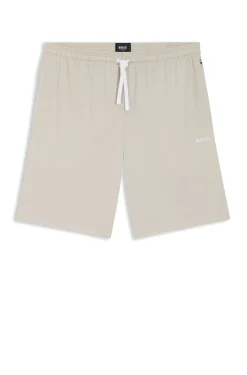 Logo-embroidered shorts in stretch cotton