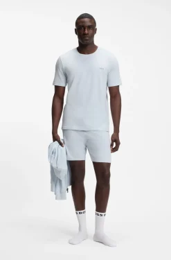 Logo-embroidered T-shirt in stretch cotton