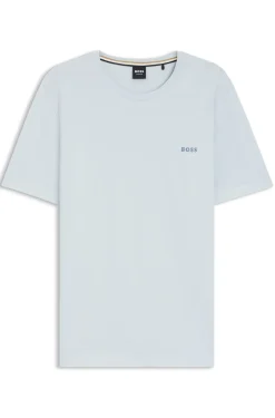 Logo-embroidered T-shirt in stretch cotton