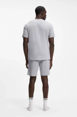 Logo-embroidered T-shirt in stretch cotton