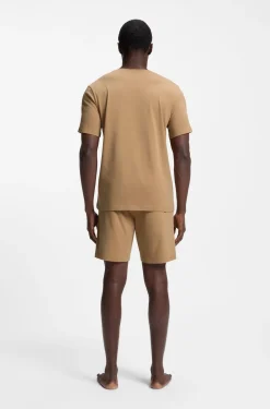 Logo-embroidered T-shirt in stretch cotton
