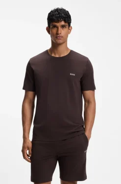 Logo-embroidered T-shirt in stretch cotton