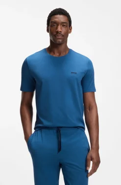 Logo-embroidered T-shirt in stretch cotton